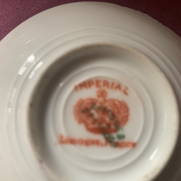 Antique butter pats... 2 Flow blue and 1 Limoges - Picture 3 of 3